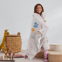s.Oliver Junior Einhorn Flanellfleecedecke | Mehrfarbig