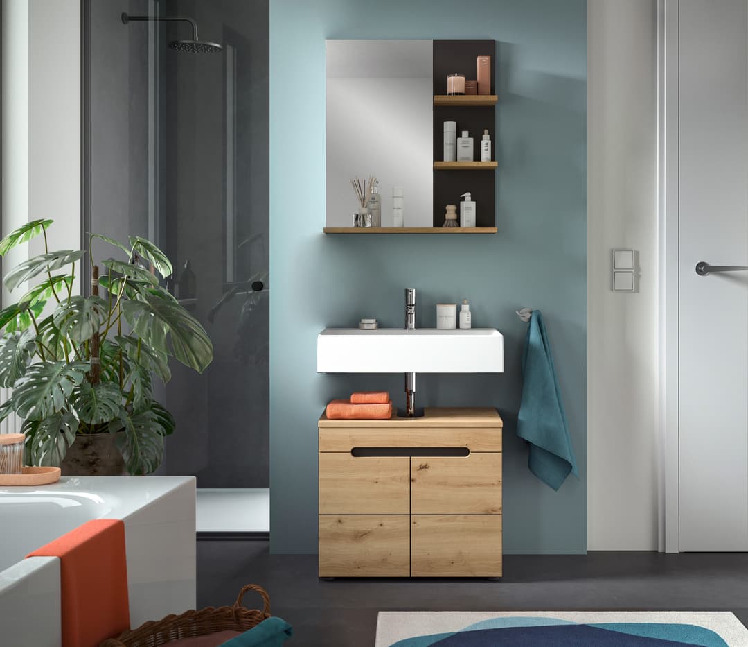 welltime Badmöbel-Set REHAT | Holztöne