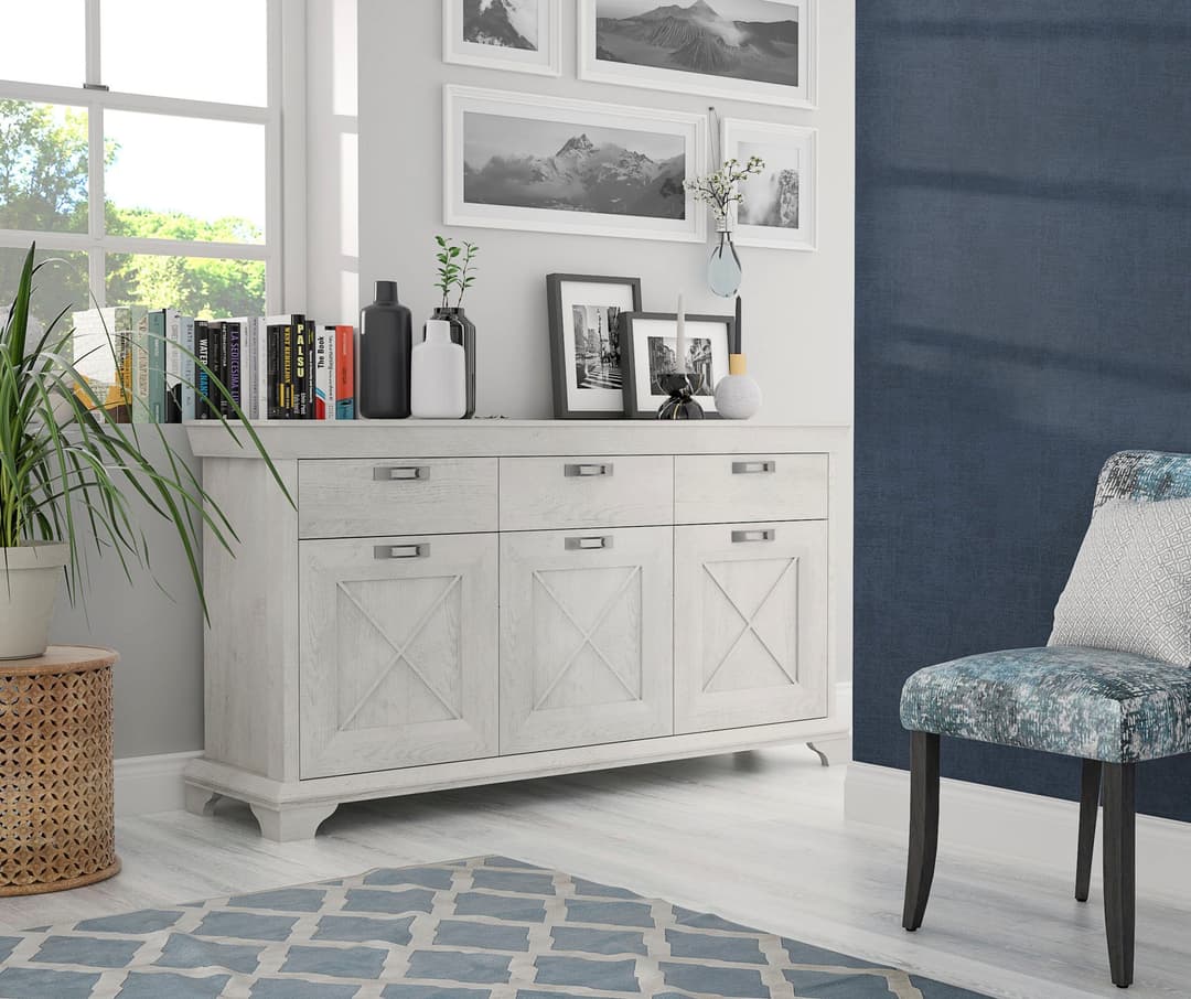 FORTE Kommode Kashmir | Weiß