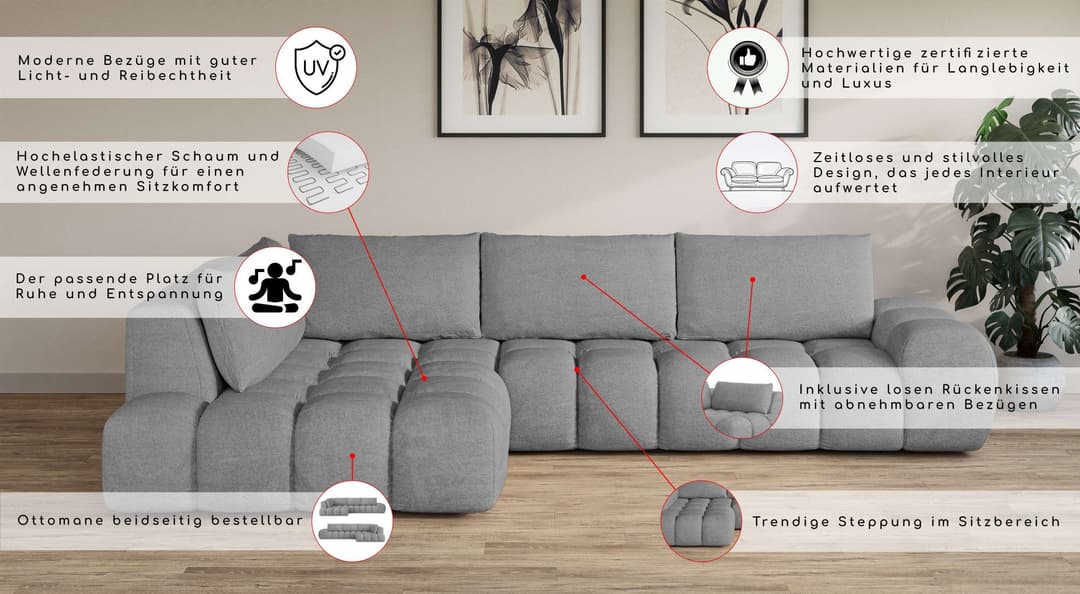 OTTO home Ecksofa AZITA | Beige