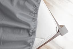 good morning Spannbettlaken Flanell | Grau