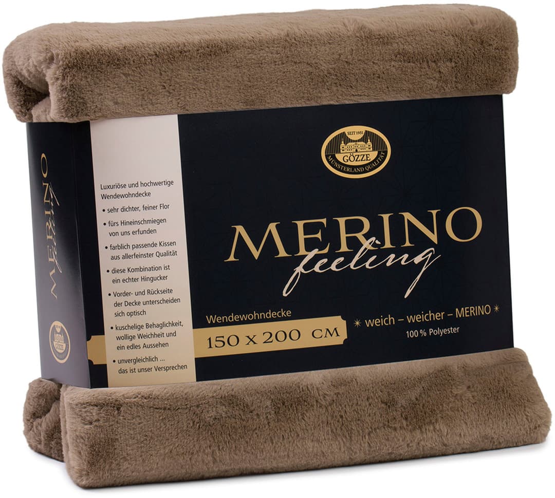 Gözze Merino Wendewohndecke | Braun