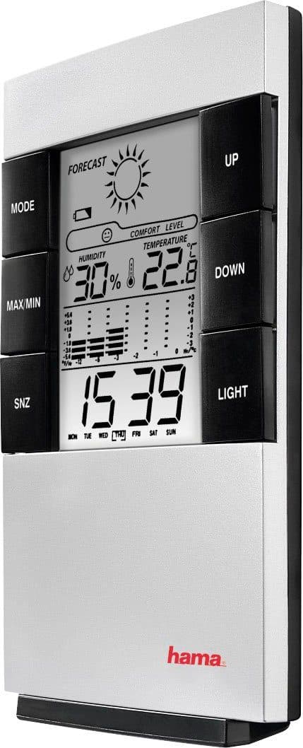 Hama LCD-Thermo-/Hygrometer "TH-200" | Silber