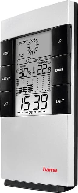 Hama LCD-Thermo-/Hygrometer "TH-200" | Silber
