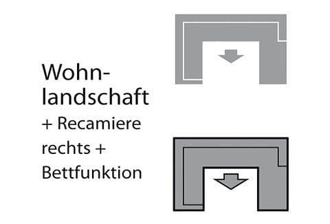 sit&more Wohnlandschaft Mailand U-Form | Grau