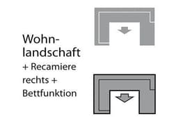 sit&more Wohnlandschaft Mailand U-Form | Grau