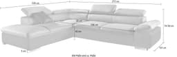 sit&more Ecksofa Alcudia L-Form | Grau