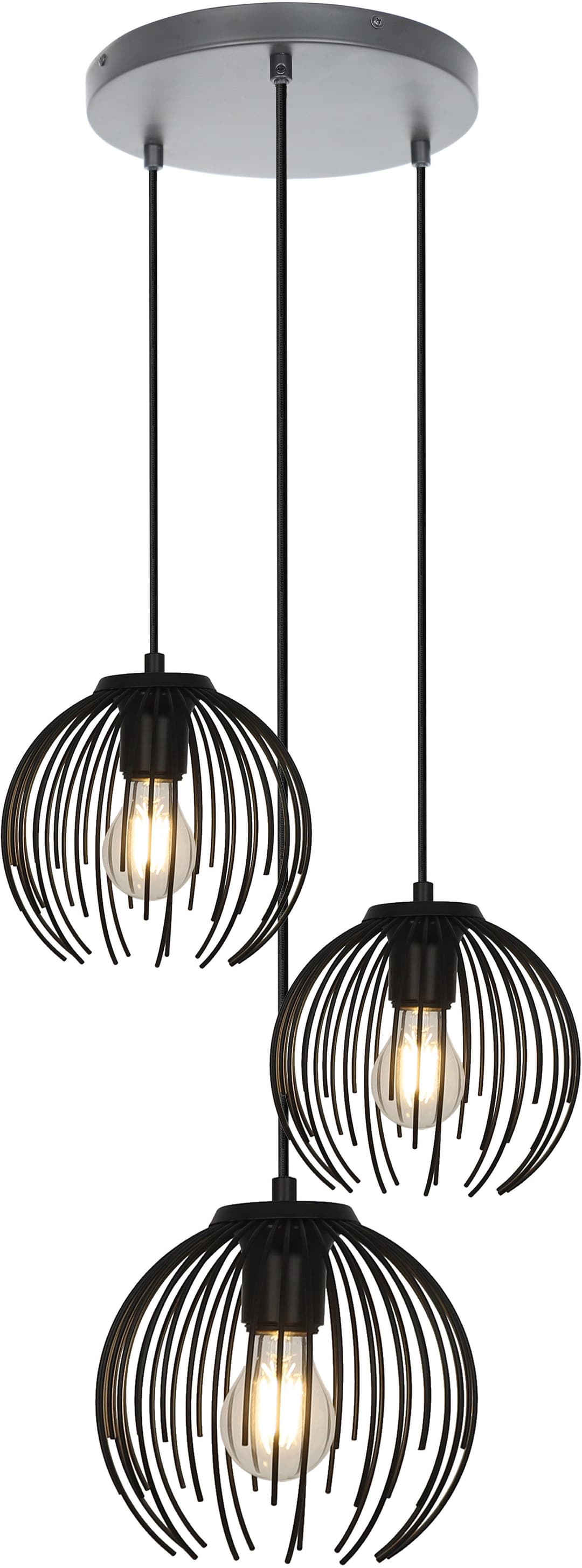 OTTO home Pendelleuchte Tonnia | Schwarz