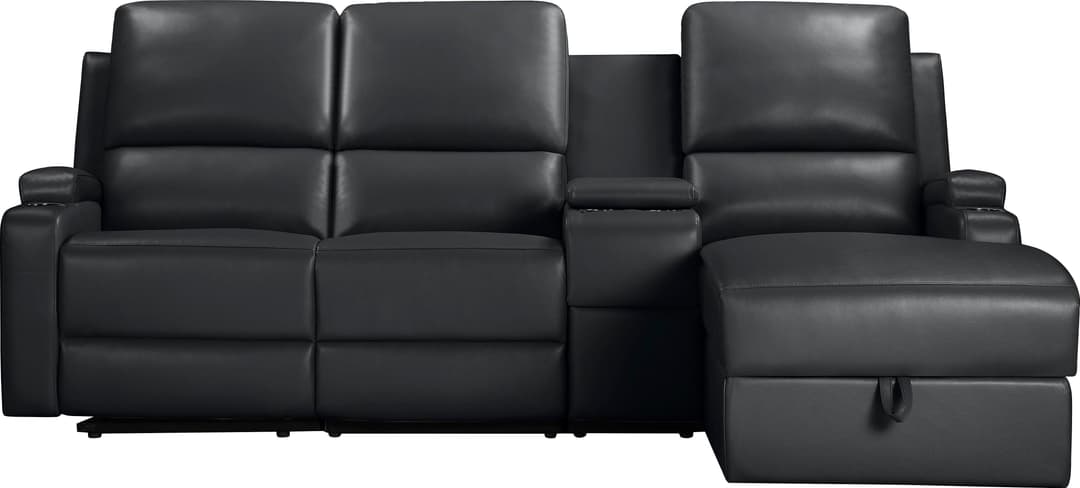 OTTO home Ecksofa NAPORI Multimediasofa | Schwarz