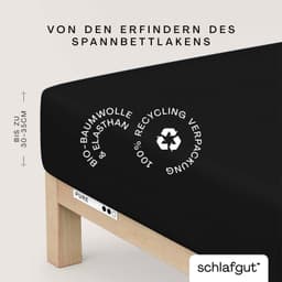 Schlafgut Spannbettlaken PURE | Schwarz