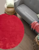 the carpet Teppich Relax round | Rot 5