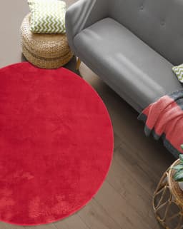 the carpet Teppich Relax round | Rot