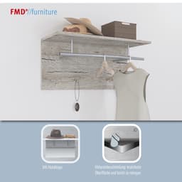 FMD Garderobenpaneel Spot | Weiß