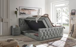 ED EXCITING DESIGN Boxspringbett "Cashfield" | Grau