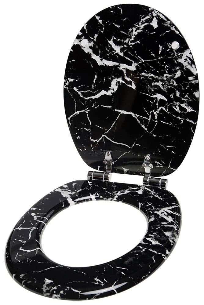 Sanilo WC-Sitz Marmor Schwarz | Schwarz