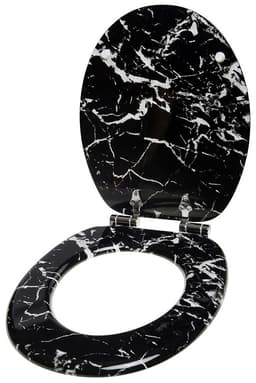 Sanilo WC-Sitz Marmor Schwarz | Schwarz