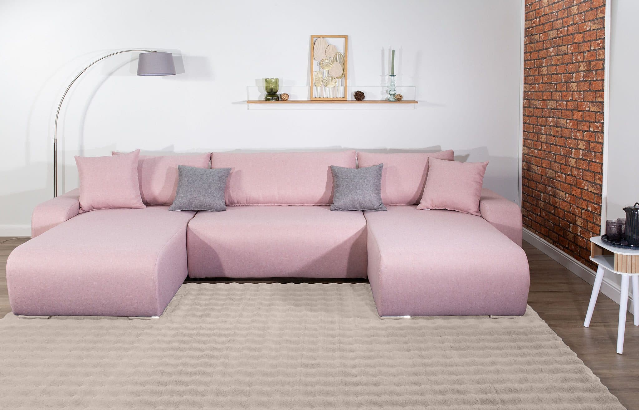 COLLECTION AB Wohnlandschaft Paola U-Form | Rosa