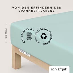 Schlafgut Casual Spannbettlaken | Türkis