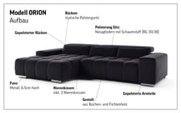 COTTA Ecksofa Orion L-Form | Beige