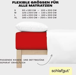 Schlafgut Spannbettlaken EASY JERSEY | Rot