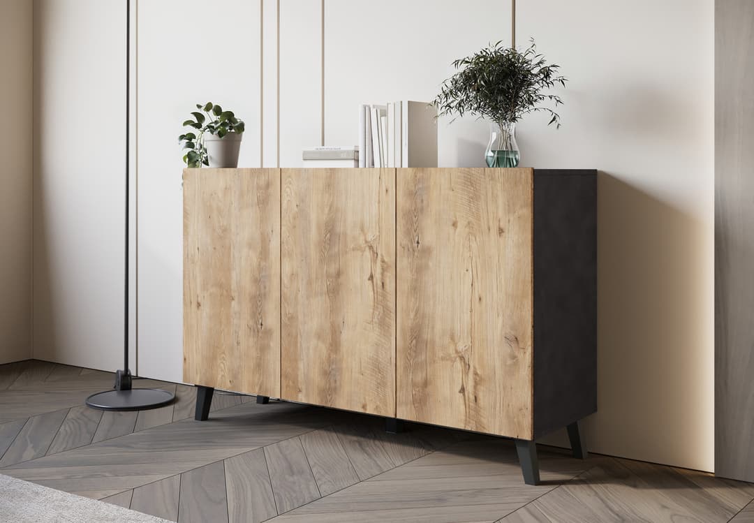 Home affaire Sideboard SIDEBOARD PHUKET II | Braun