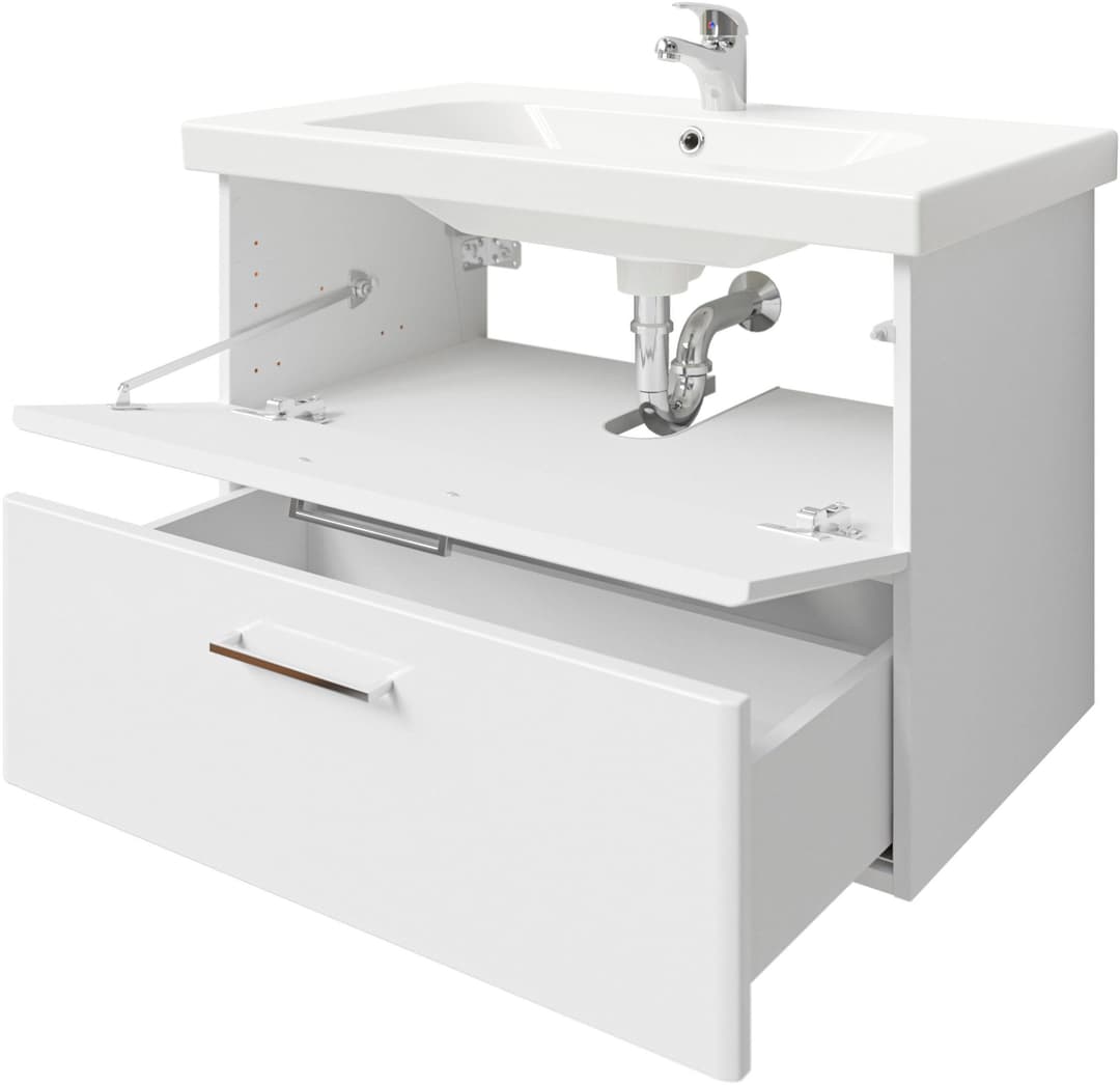 Saphir Quickset 316 Badmöbel-Set | Weiß