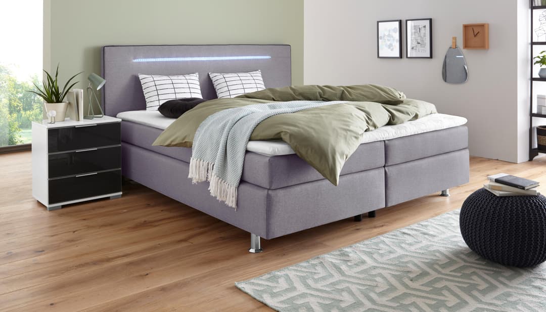 COLLECTION AB Boxspringbett London | Grau