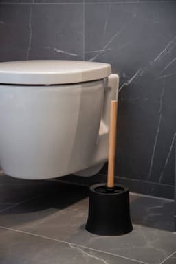 Wenko WC-Garnitur Basic | Schwarz