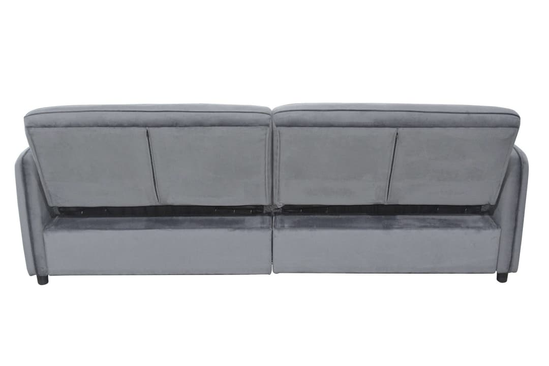 Dorel Home 3-Sitzer Allie Curved Schlafsofa | Grau