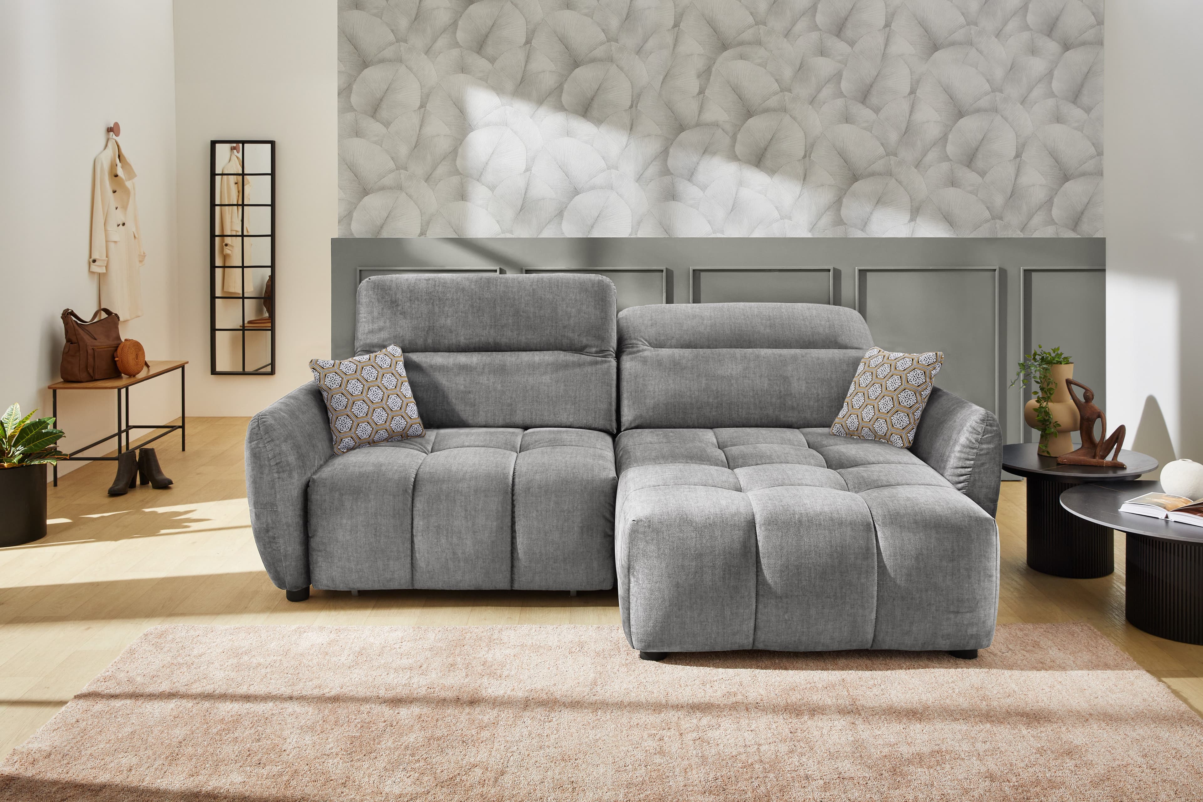 Jockenhöfer Gruppe Ecksofa Zoom L-Form | Grau