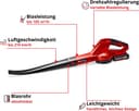 Einhell Akku-Laubbläser GC-CL 18 Li E Kit | Rot 4