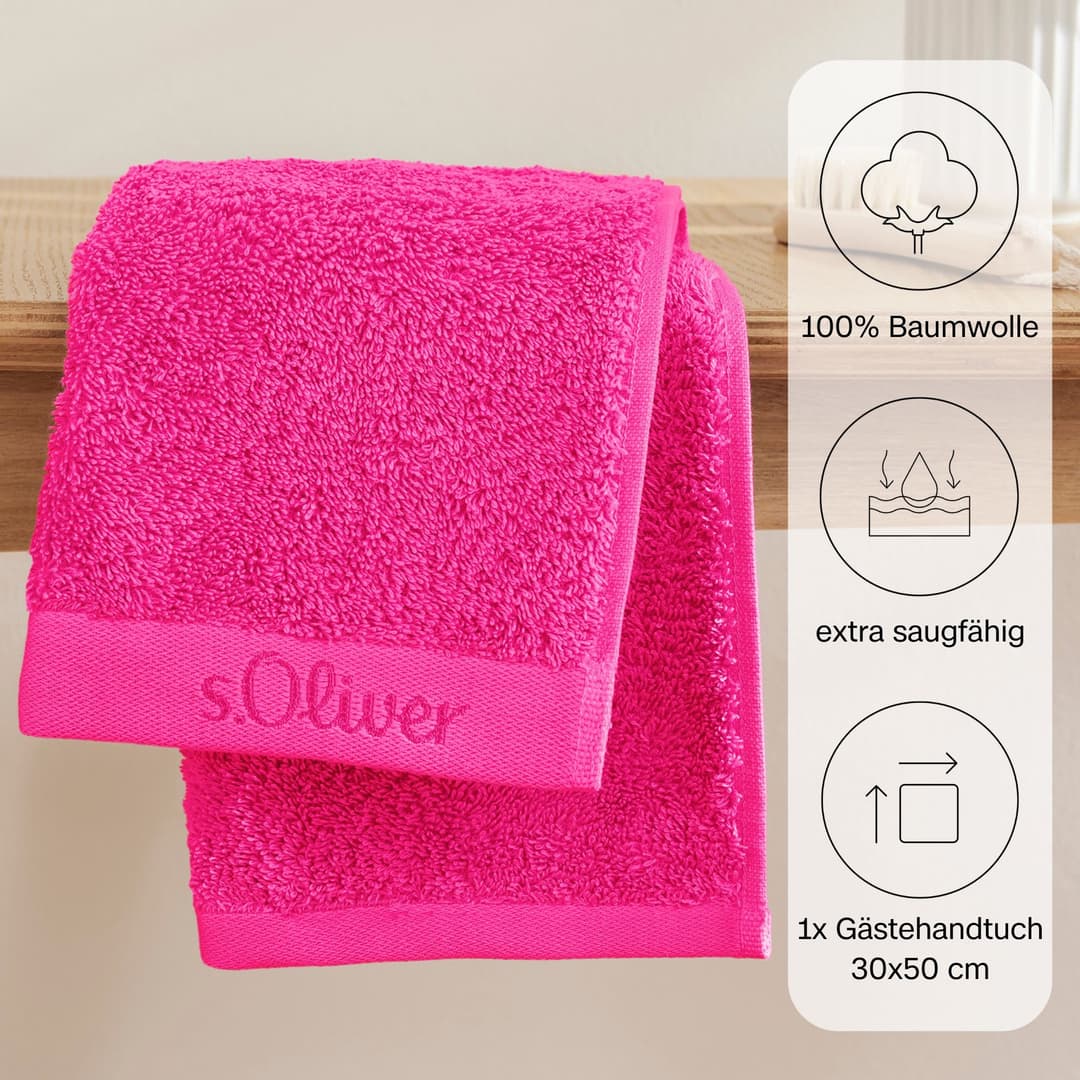 s.Oliver Gästehandtuch | Pink