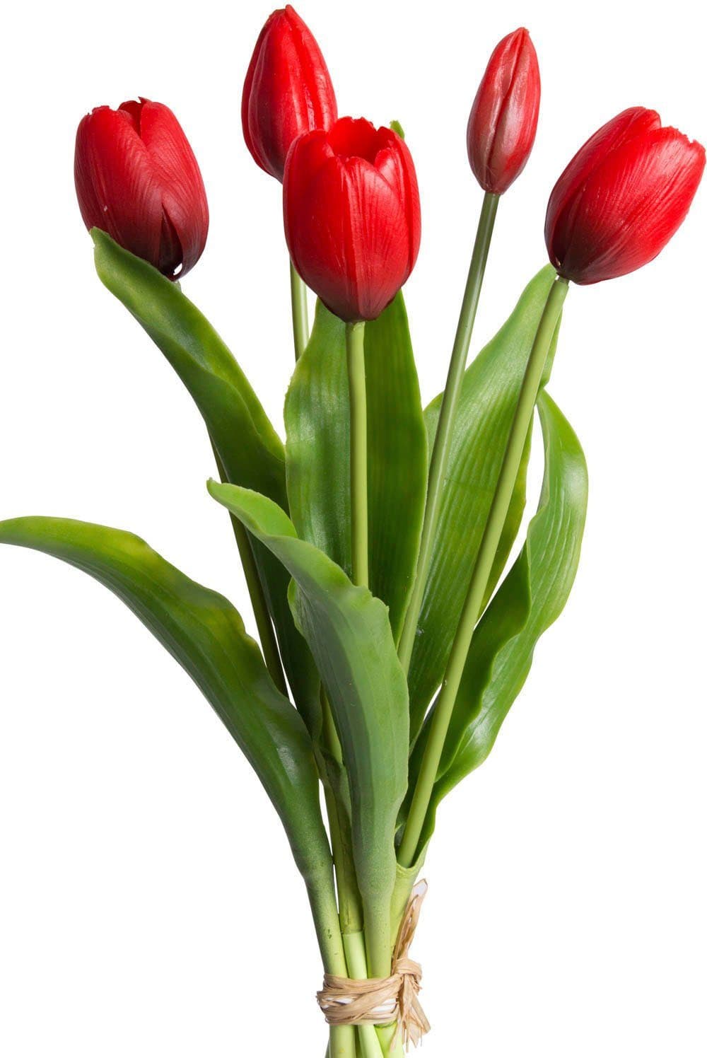 Kunstblume Tulpenbündel Holland real Touch Tulpe | Rot