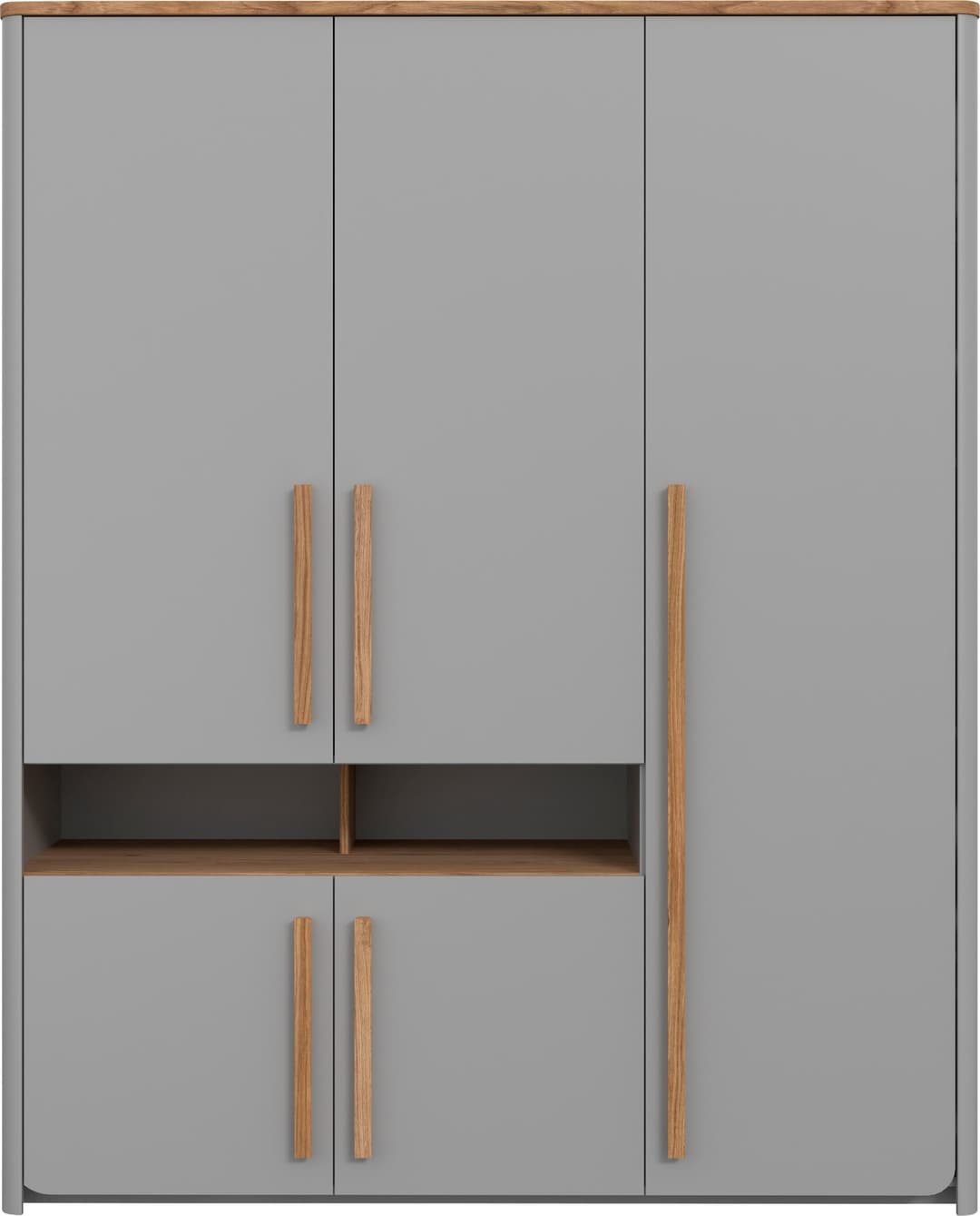 FORTE Kleiderschrank Surfino | Grau