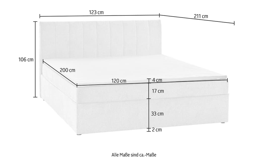 ATLANTIC home collection Boxbett Alva | Weiß
