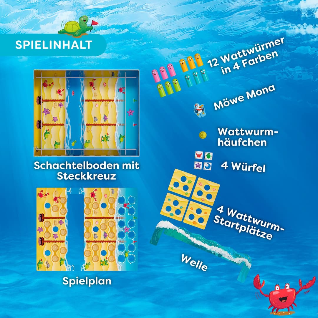 Haba Spiel Watt geht ab?!, Familienspiel | Mehrfarbig