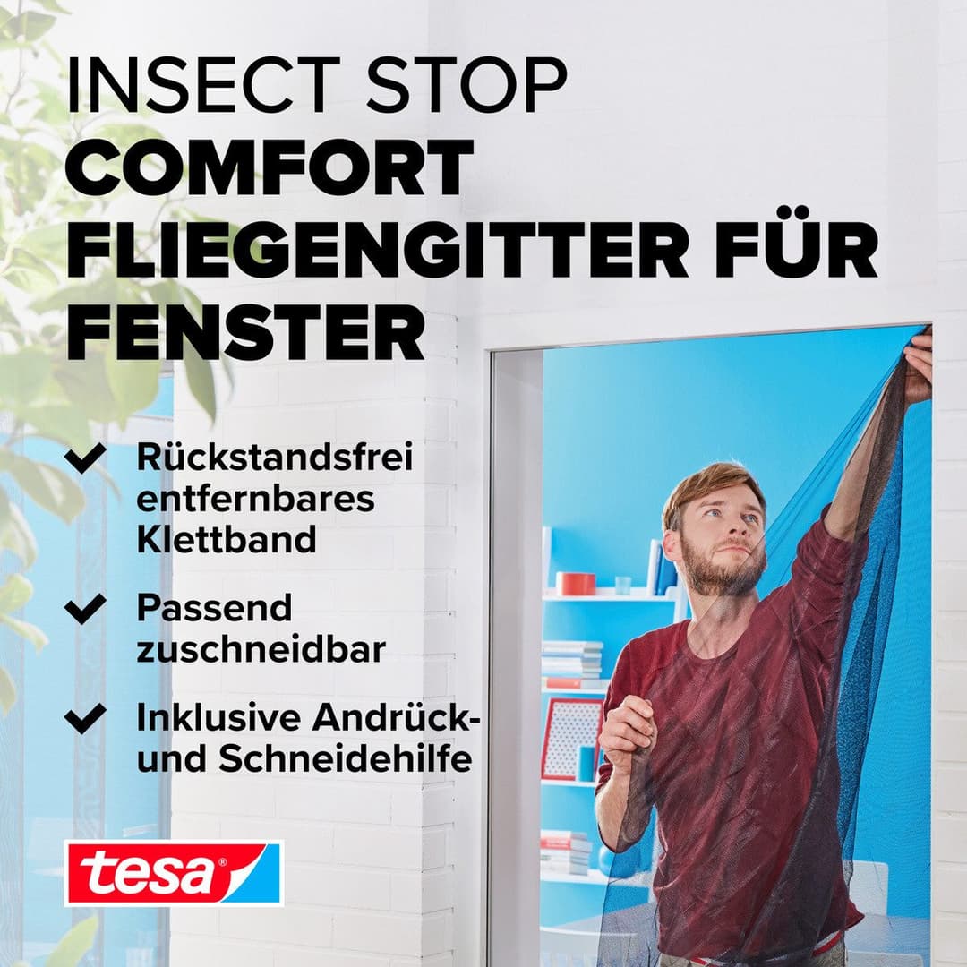 tesa Insect Stop Comfort Fliegengitter | Schwarz