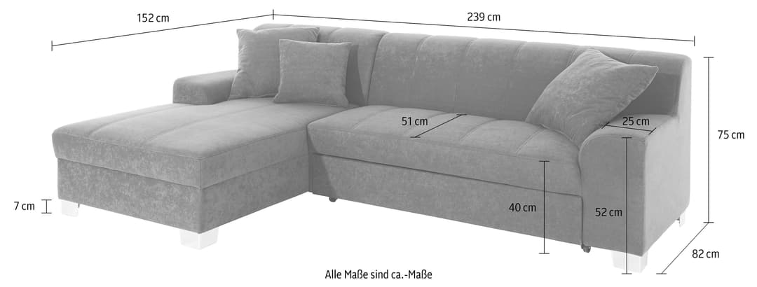 DOMO collection Ecksofa Turah | Beige