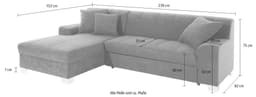 DOMO collection Ecksofa Turah | Beige