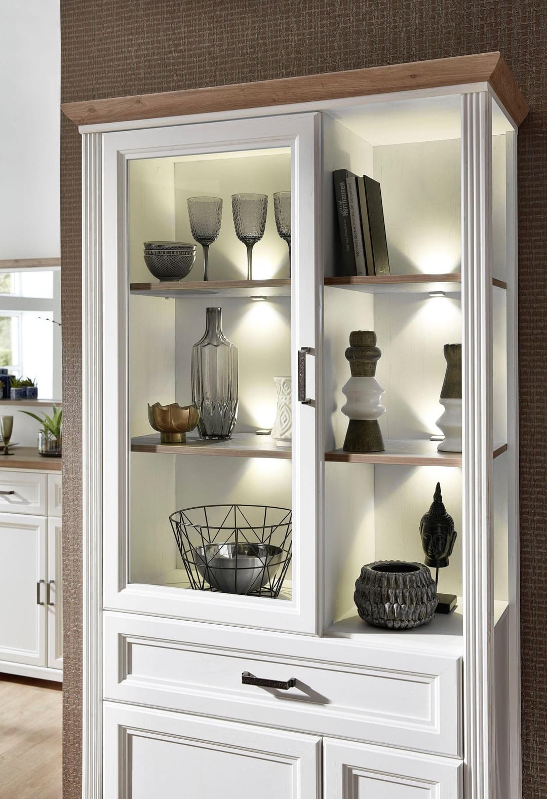 Innostyle Vitrine Jasmin | Weiß