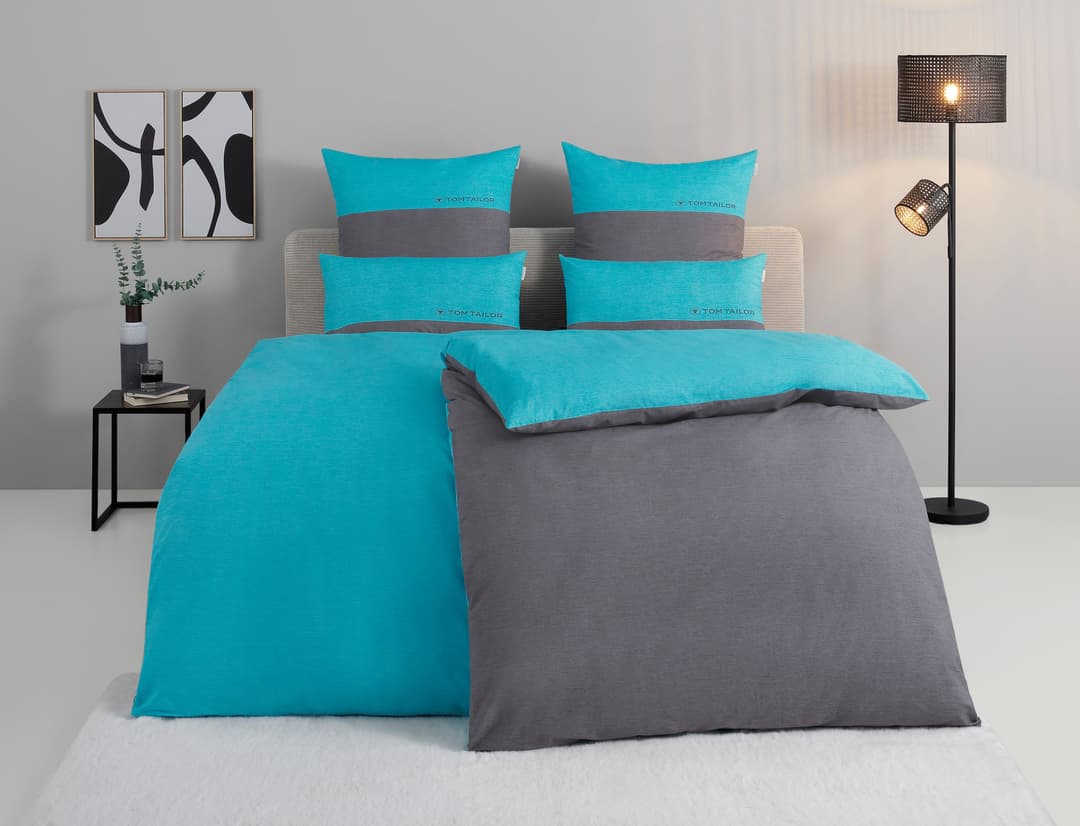 TOM TAILOR HOME Henry Biber Bettwäsche | Türkis