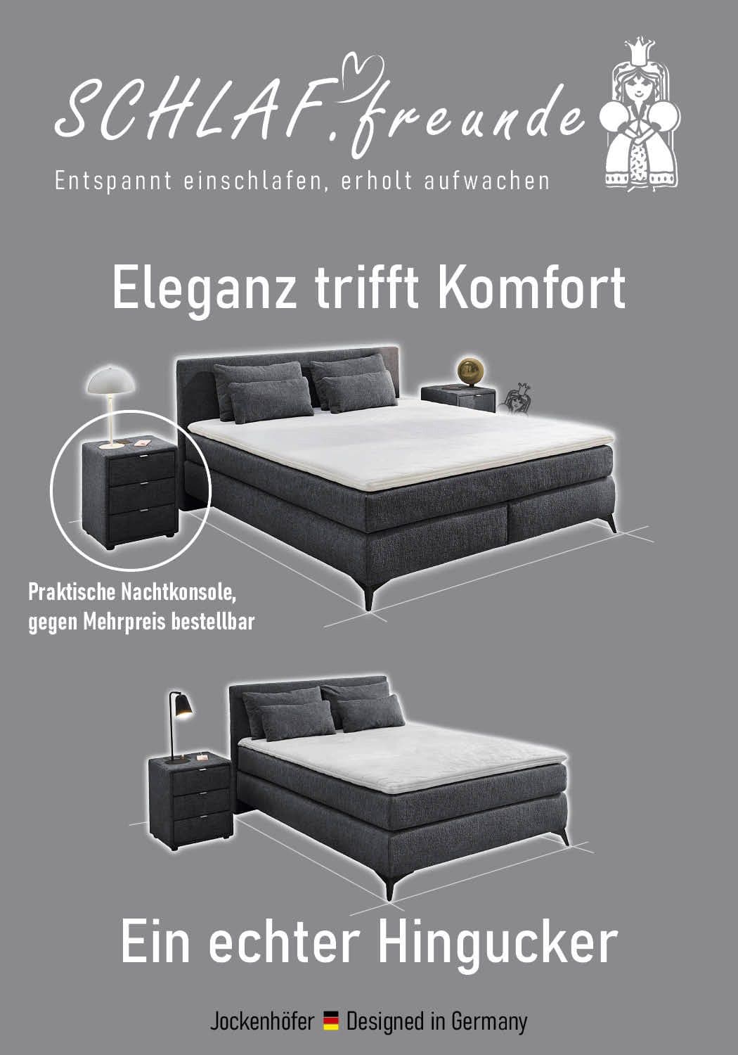 Jockenhöfer Gruppe Boxspringbett Paulina | Grau