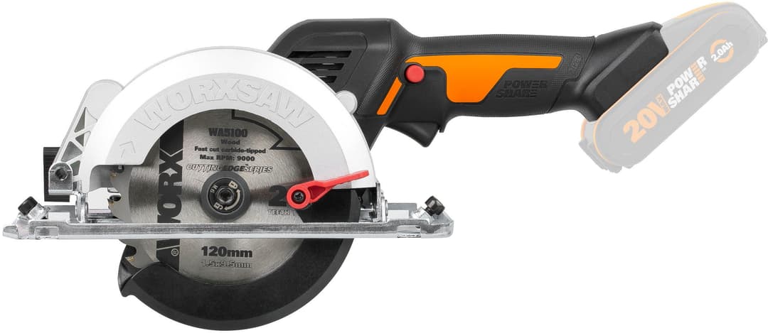 Worx Akku-Handkreissäge WX531.9 NITRO | Schwarz