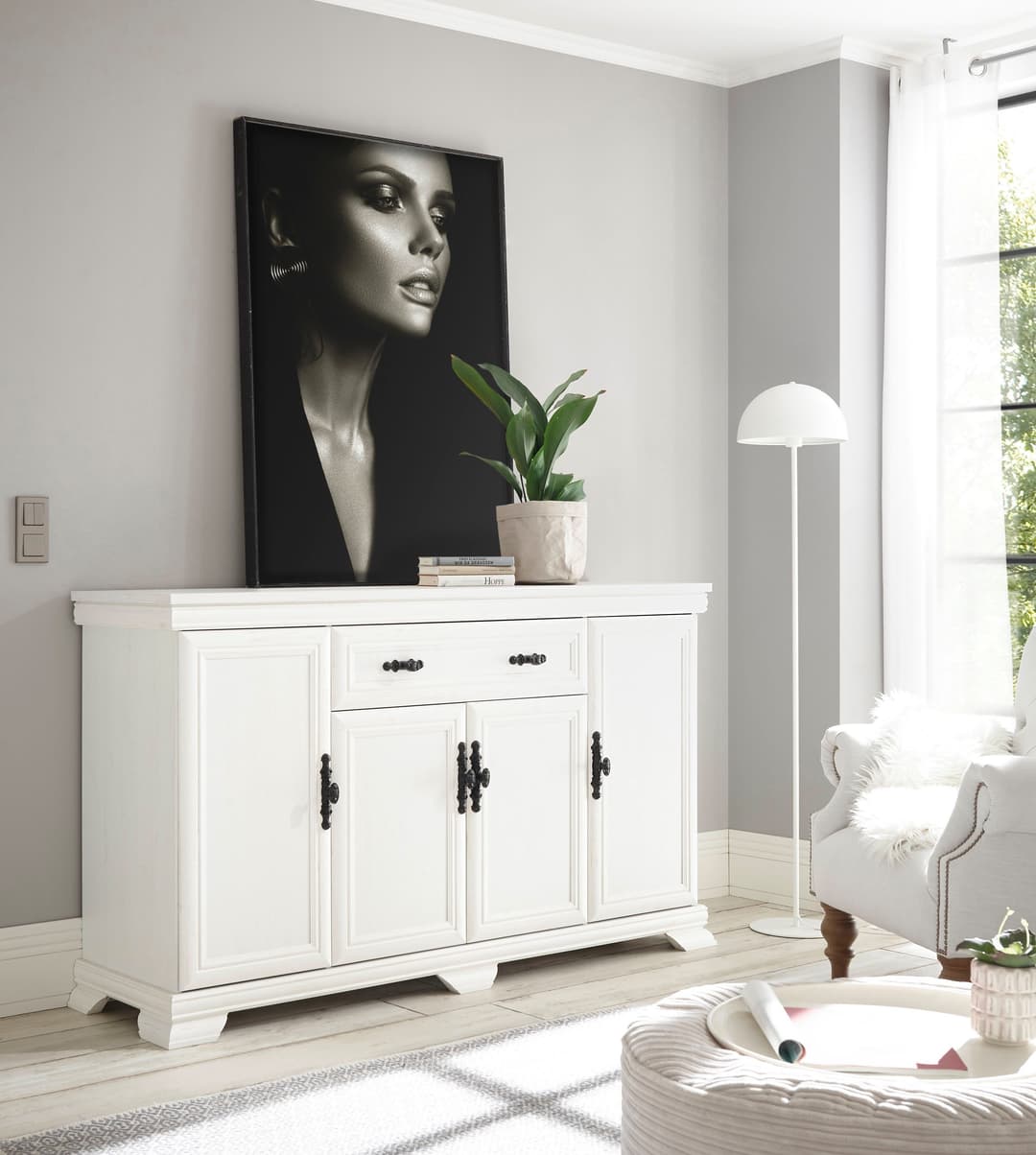 OTTO home Sideboard Royal | Weiß