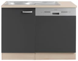 OPTIFIT Spülenschrank Faro | Schwarz