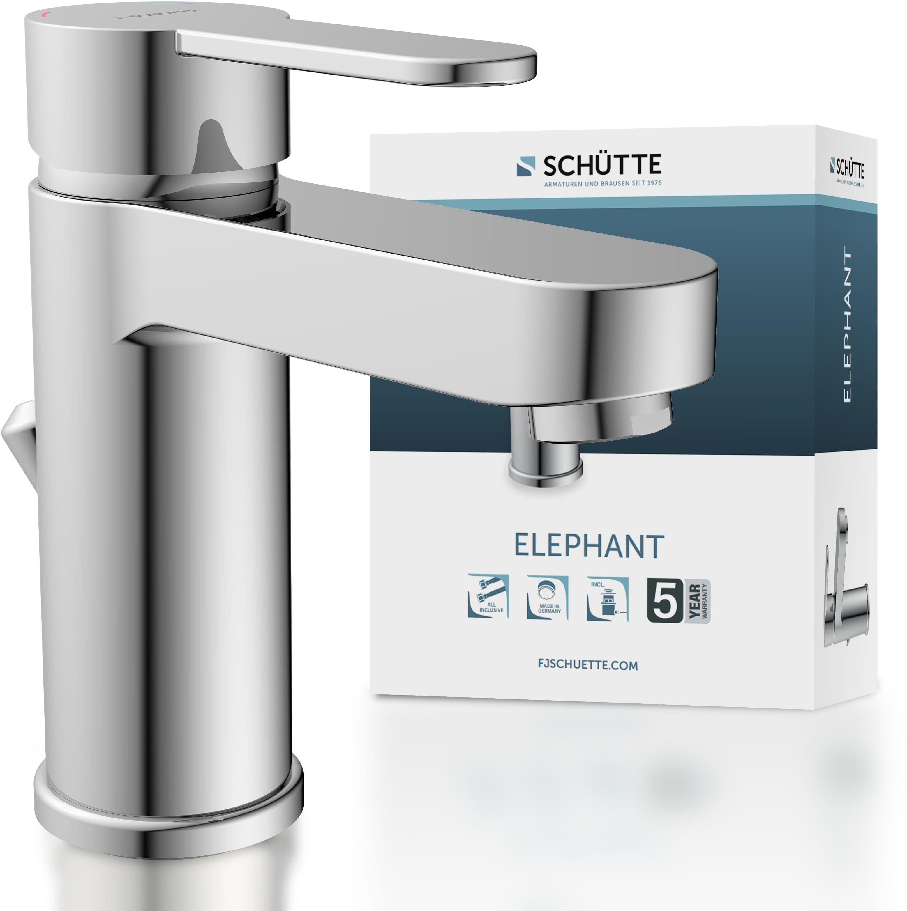 Schütte ELEPHANT Waschtischarmatur | Silber