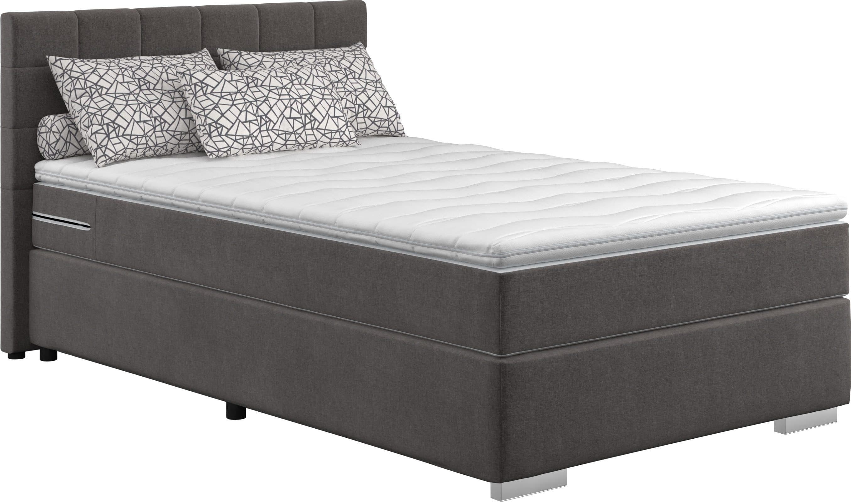 COTTA Boxspringbett Simba | Grau