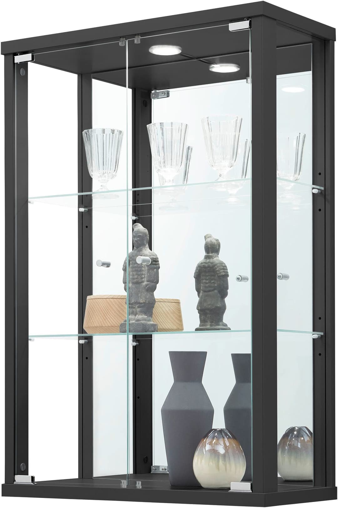 fif möbel Vitrine OPTIMA | Schwarz