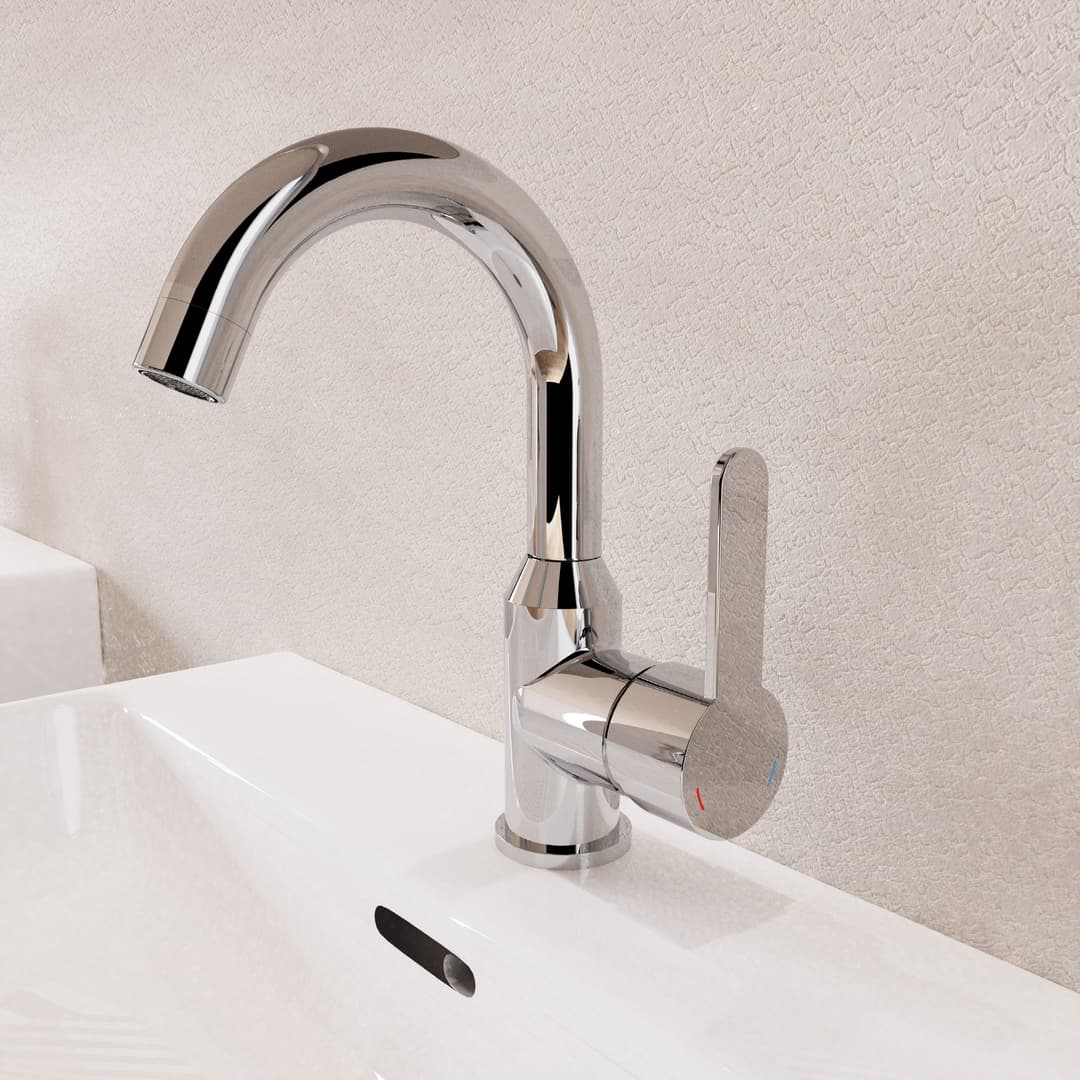 welltime Waschtischarmatur Adria | Silber