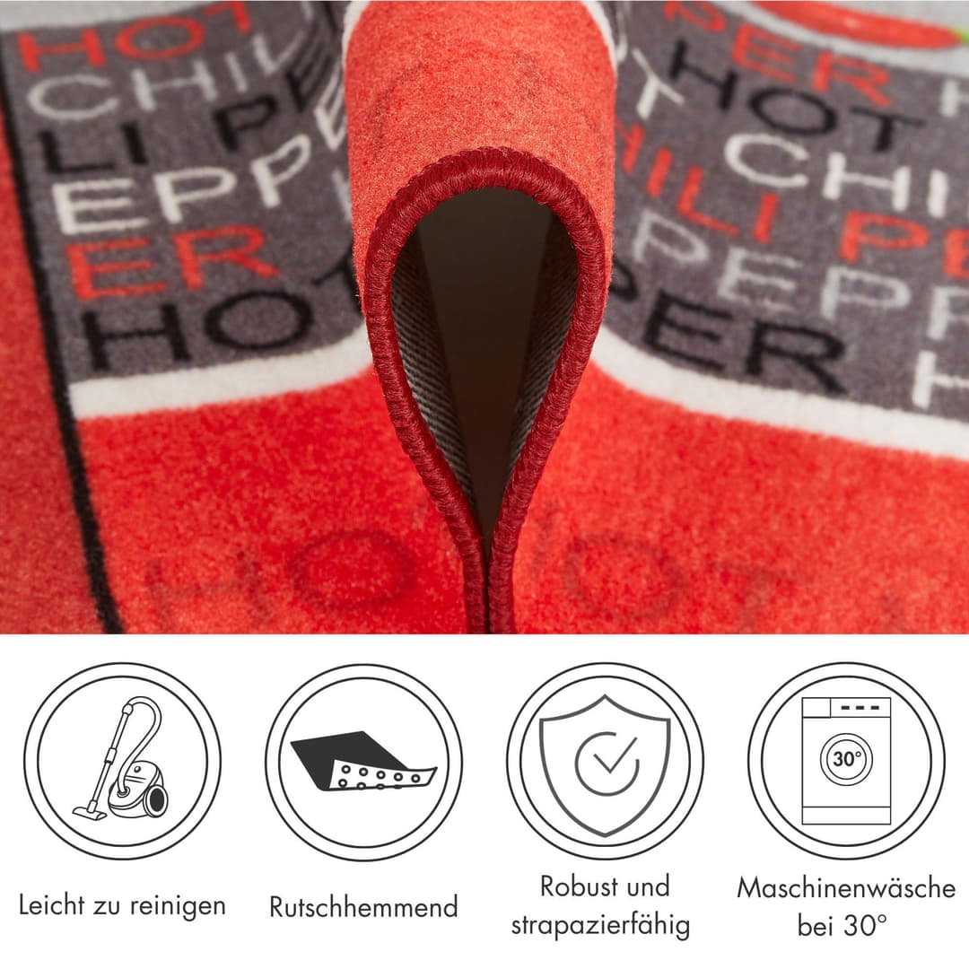 Andiamo Küchenläufer Hot Pepper | Rot